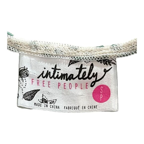 INTIMATELY FREE PEOPLE Women's Dress Mini Bodycon Tank Dot Textured Cream Green - Picture 4 of 4